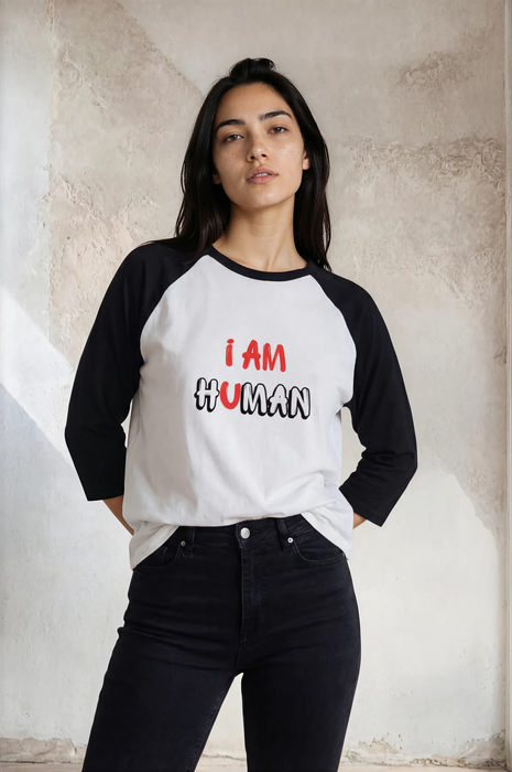 Unisex 3\4 Sleeve Baseball Tee